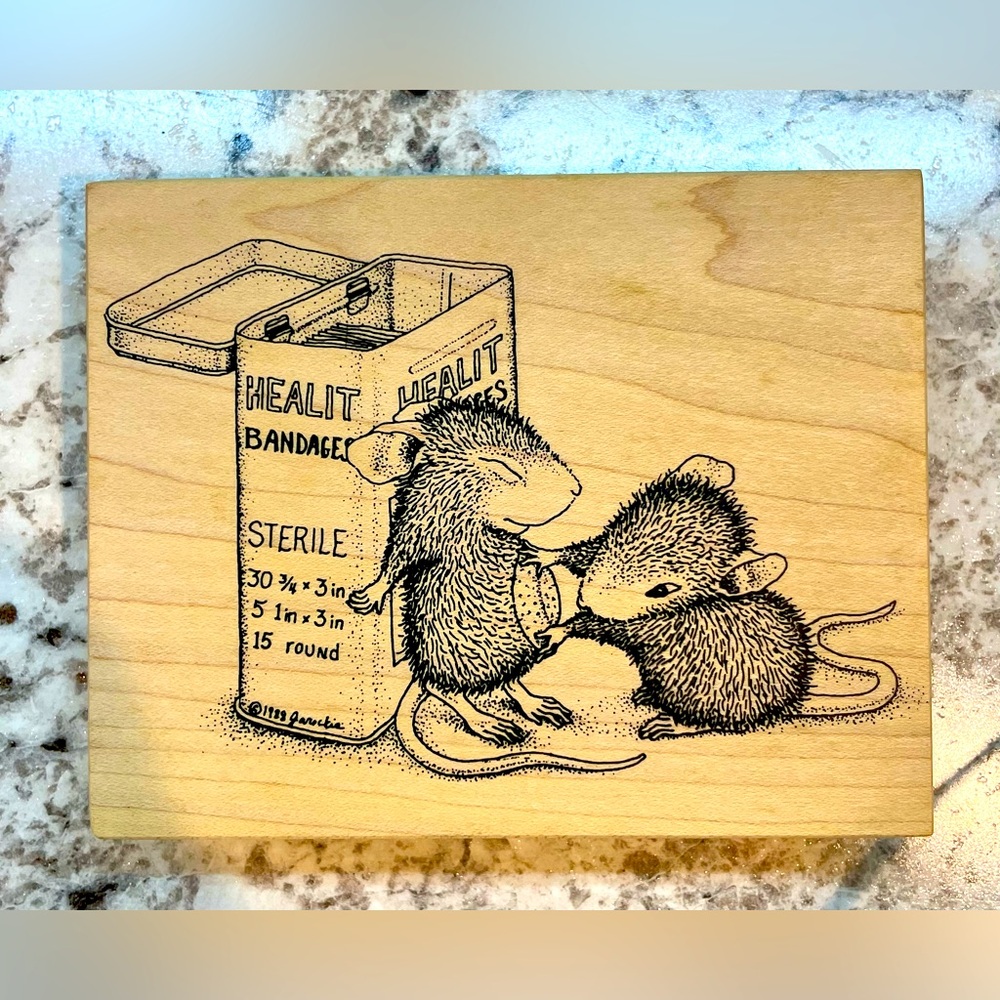 Vintage House Mouse “Healit Bandages” Stamp